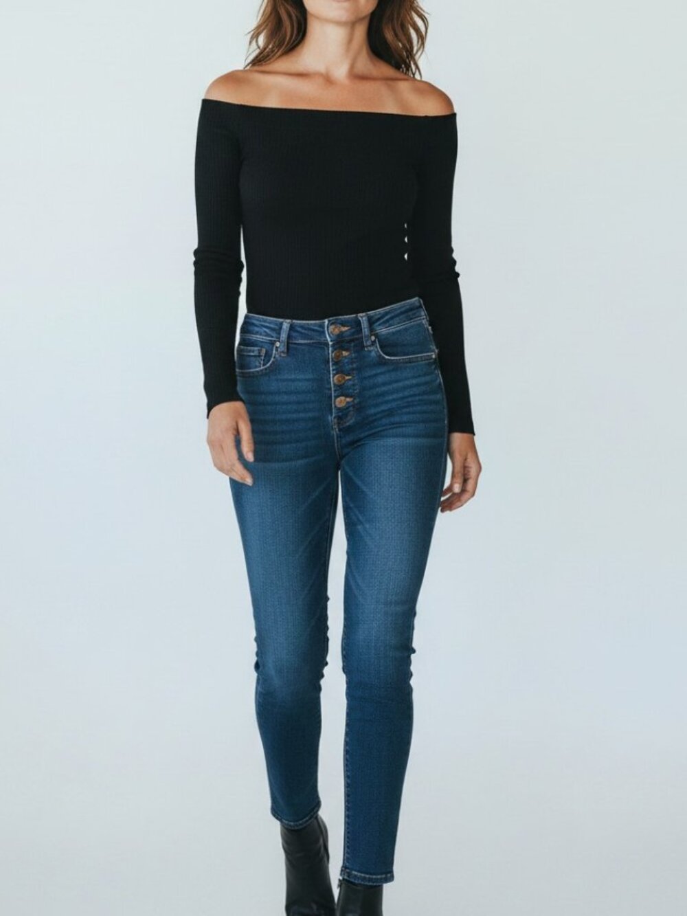 Madewell High Rise Skinny Jeans Button Fly 26 Petite 26P